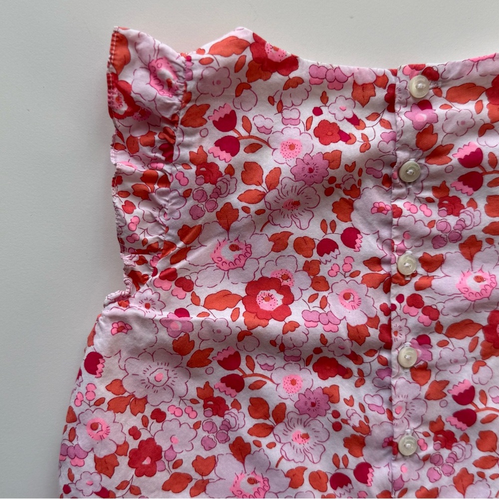 Jacadi Baby Girl Romper in Floral Liberty Fabric - Size 12M - Picture 12 of 14